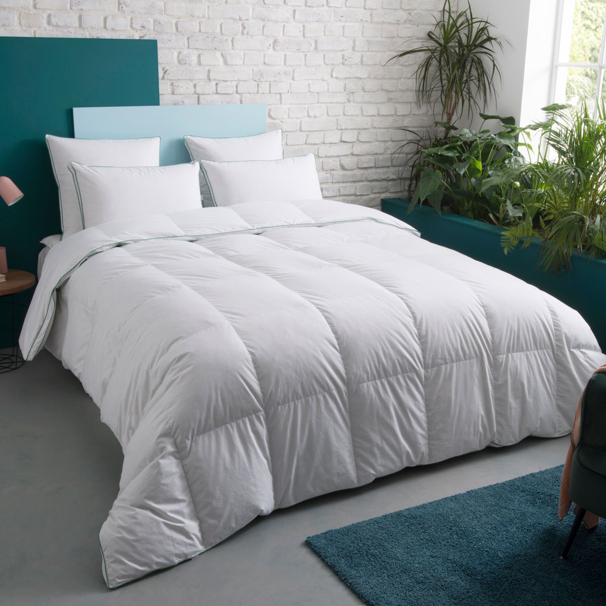 Couette 50% duvet canard/oie - coton naturel Ad&egrave;le