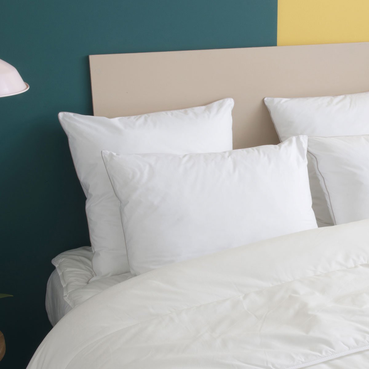 Oreiller Fibre recycl&eacute;e toucher duvet - coton naturel Ars&egrave;ne