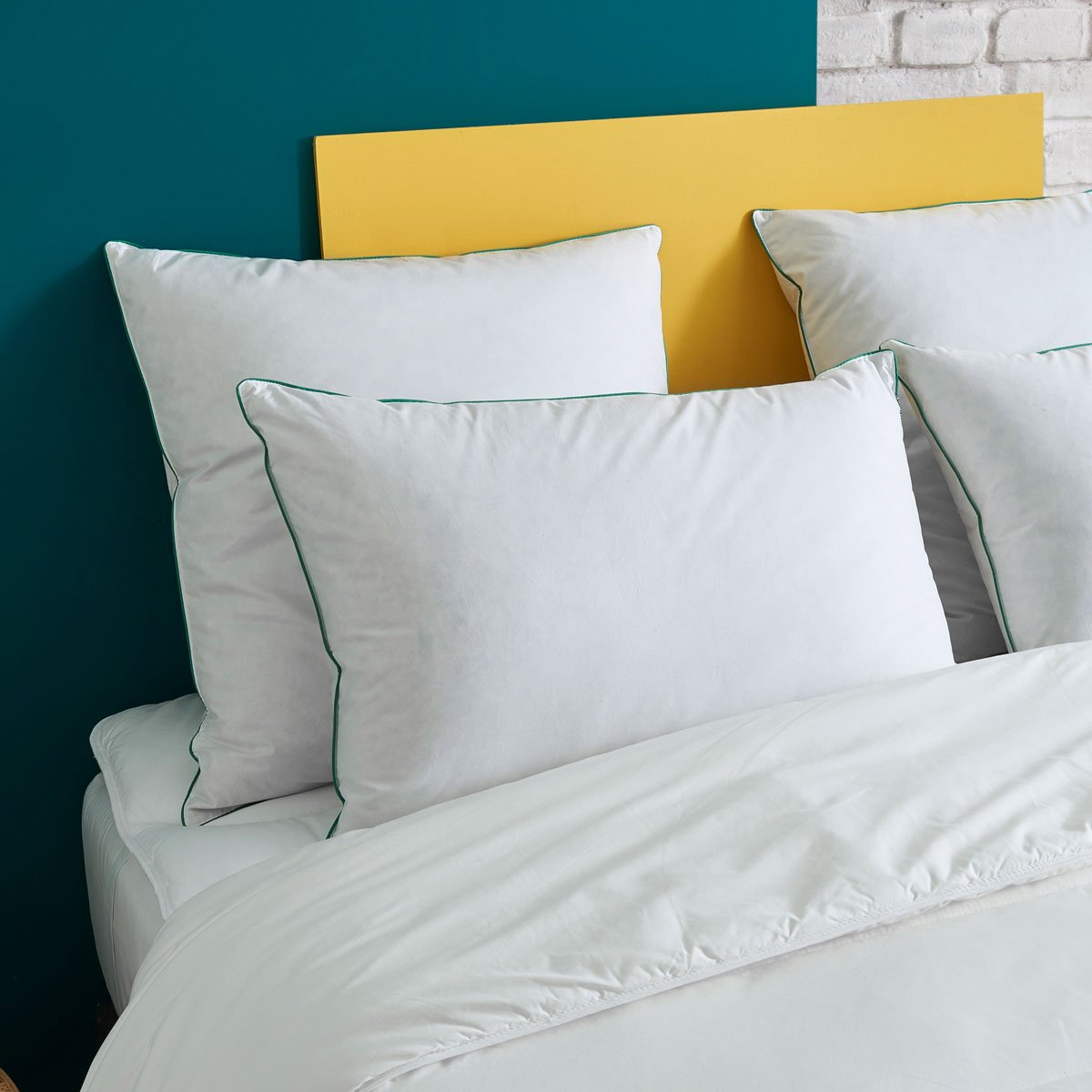 Oreiller 30% duvet canard/oie - coton Bio L&eacute;onard