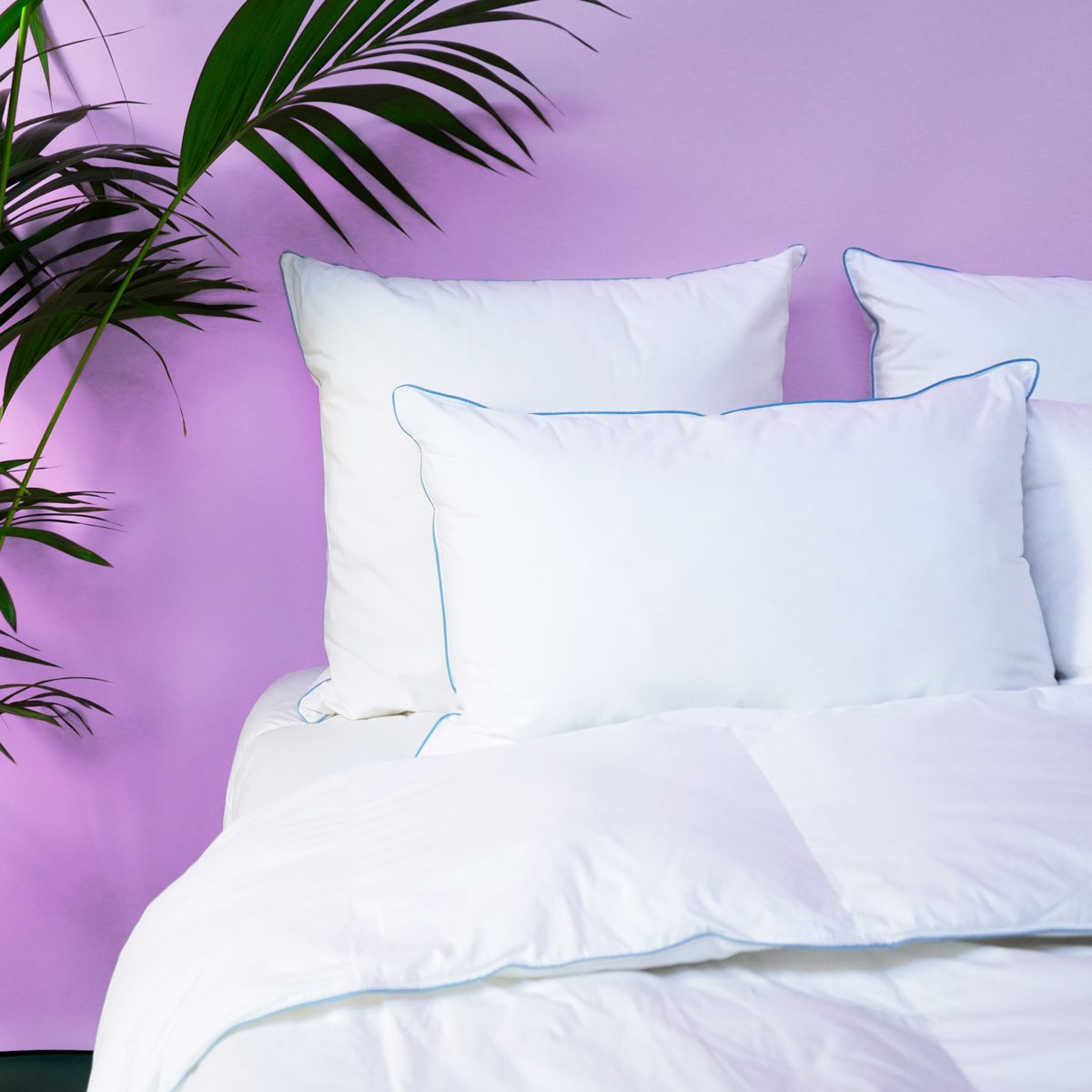 Oreiller Fibre recycl&eacute;e sensation duvet - coton Bio Olivier